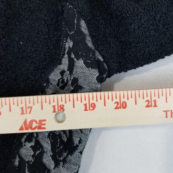 Aris A USA Sweater Large Black Ruffle Lace Button Cardigan NWT Hooded Artsy - Picture 6 of 8